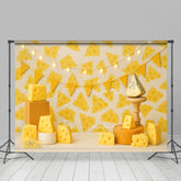 Aperturee - Aperturee Various Types Of Cheese Lights Cake Smash Backdrop